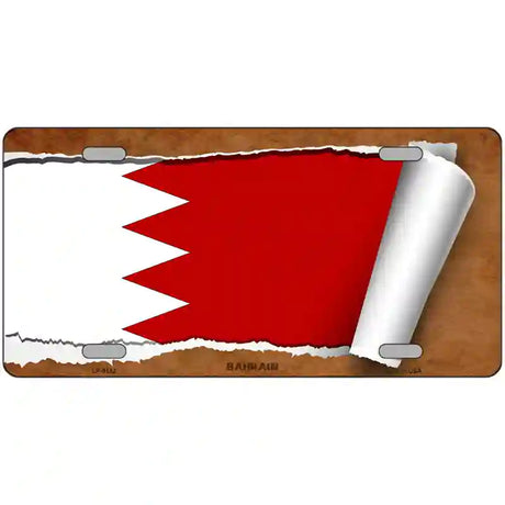 Bahrain Flag Scroll Metal Novelty License Plate 24" x 12" (LLP)