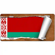 Belarus Flag Scroll Metal Novelty License Plate 24" x 12" (LLP)