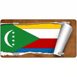 Comoros Flag Scroll Metal Novelty License Plate 24" x 12" (LLP)