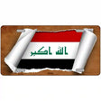 Iraq Flag Scroll Metal Novelty License Plate 24" x 12" (LLP)