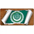 League of Arab States Flag Scroll Metal Novelty License Plate 24" x 12" (LLP)