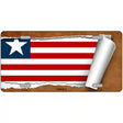 Liberia Flag Scroll Metal Novelty License Plate 24" x 12" (LLP)