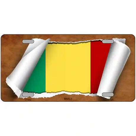 Mali Flag Scroll Metal Novelty License Plate 24" x 12" (LLP)