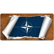 Nato Flag Scroll Metal Novelty License Plate 24" x 12" (LLP)