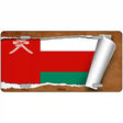 Oman Flag Scroll Metal Novelty License Plate 24" x 12" (LLP)