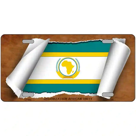 Organization African Unity Flag Scroll Metal Novelty License Plate 24" x 12" (LLP)