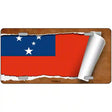 Samoa Flag Scroll Metal Novelty License Plate 24" x 12" (LLP)