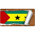 Sao Tome & Principe Flag Scroll Metal Novelty License Plate 24" x 12" (LLP)