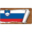 Slovenia Flag Scroll Metal Novelty License Plate 24" x 12" (LLP)