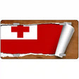 Tonga Flag Scroll Metal Novelty License Plate 24" x 12" (LLP)