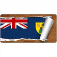 Turks & Caicos Flag Scroll Metal Novelty License Plate 24" x 12" (LLP)