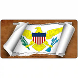 Virgin Islands US Flag Scroll Metal Novelty License Plate 24" x 12" (LLP)