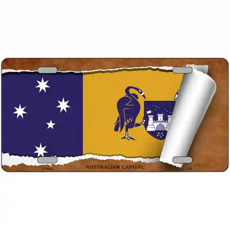 Australian Capital Flag Scroll Metal Novelty License Plate 24" x 12" (LLP)