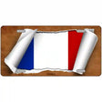 France Flag Scroll Metal Novelty License Plate 24" x 12" (LLP)