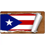 Puerto Rico Flag Scroll Metal Novelty License Plate 24" x 12" (LLP)