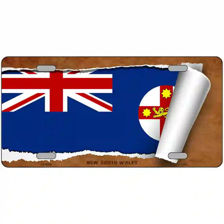 New South Wales Flag Scroll Metal Novelty License Plate 24" x 12" (LLP)