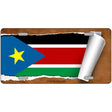 South Sudan Flag Scroll Metal Novelty License Plate 24" x 12" (LLP)