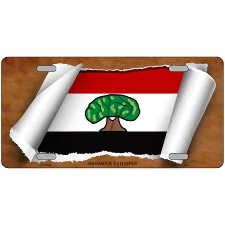 Oromia Ethiopia Flag Scroll Metal Novelty License Plate 24" x 12" (LLP)