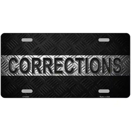 Corrections Metal Novelty License Plate 24" x 12" (LLP)