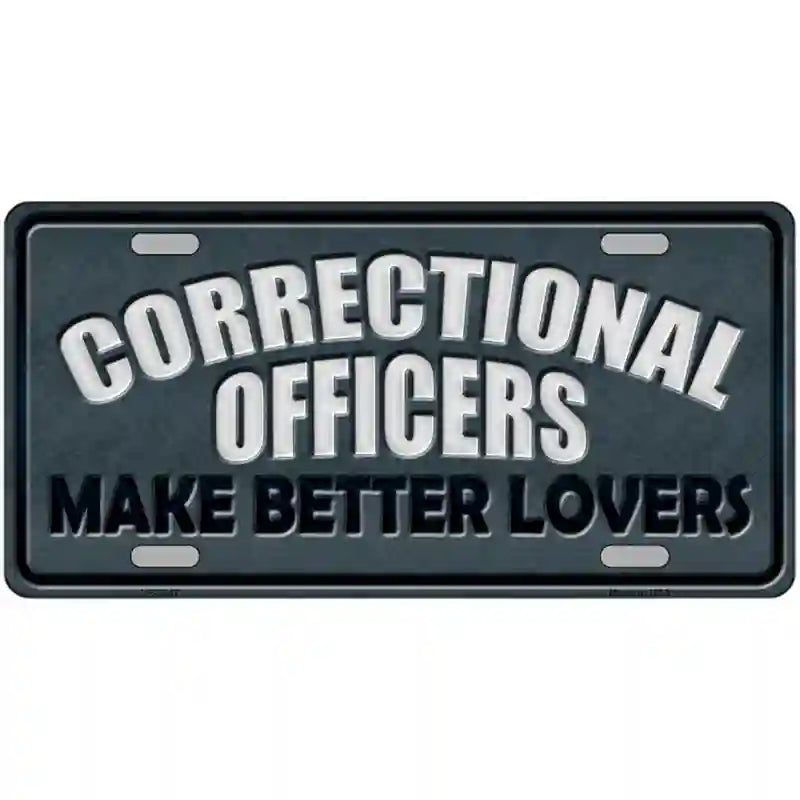 Corrections Officer Better Lover Metal Novelty License Plate 24" x 12" (LLP)