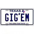 Gigem Texas Novelty Metal License Plate 24" x 12" (LLP)