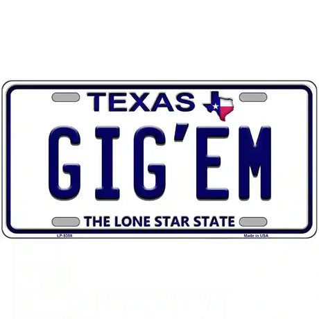 Gigem Texas Novelty Metal License Plate 24" x 12" (LLP)