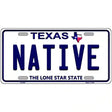 Native Texas Novelty Metal License Plate 24" x 12" (LLP)