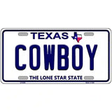 Cowboy Texas Novelty Metal License Plate 24" x 12" (LLP)