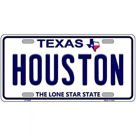 Houston Texas Novelty Metal License Plate 24" x 12" (LLP)