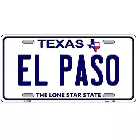 El Paso Texas Novelty Metal License Plate 24" x 12" (LLP)