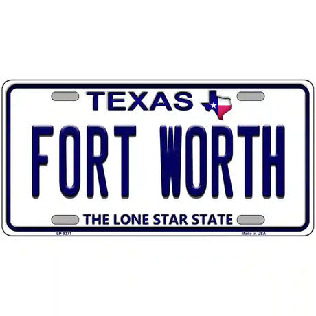 Fort Worth Texas Novelty Metal License Plate 24" x 12" (LLP)