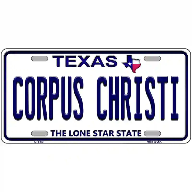 Corpus Christi Texas Novelty Metal License Plate 24" x 12" (LLP)