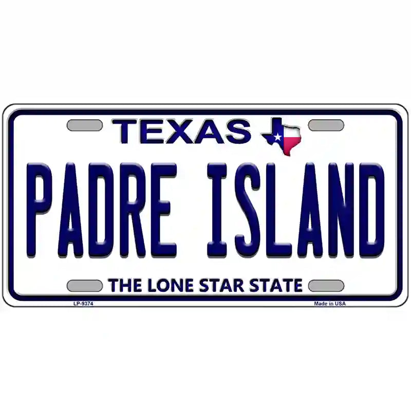 Padre Island Texas Novelty Metal License Plate 24" x 12" (LLP)