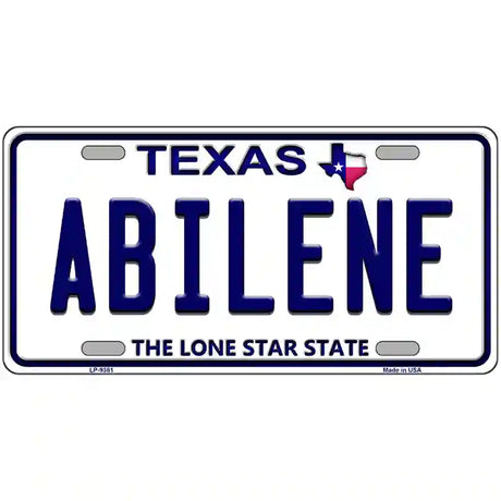 Abilene Texas Novelty Metal License Plate 24" x 12" (LLP)