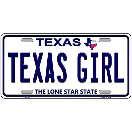 Texas Girl Texas Novelty Metal License Plate 24" x 12" (LLP)