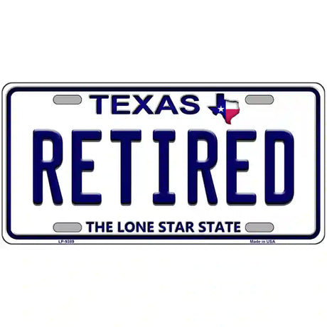 Retired Texas Novelty Metal License Plate 24" x 12" (LLP)