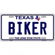 Biker Texas Novelty Metal License Plate 24" x 12" (LLP)