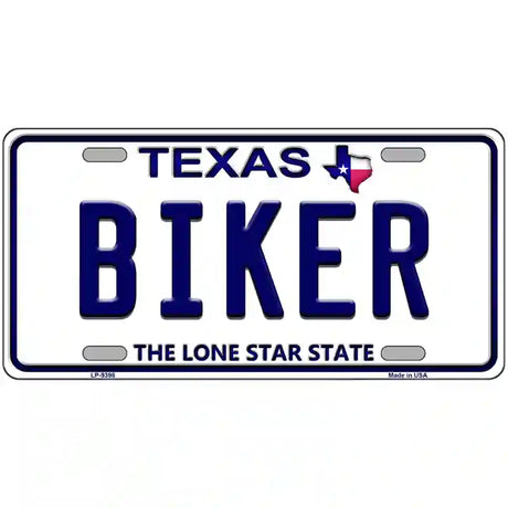 Biker Texas Novelty Metal License Plate 24" x 12" (LLP)