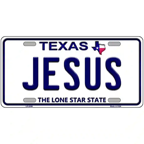 Jesus Texas Novelty Metal License Plate 24" x 12" (LLP)