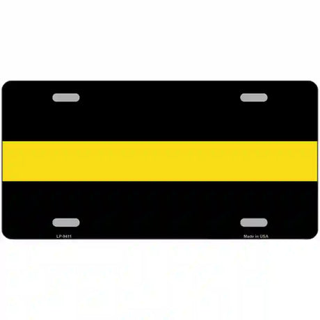 Thin Yellow Line Novelty Metal License Plate 24" x 12" (LLP)