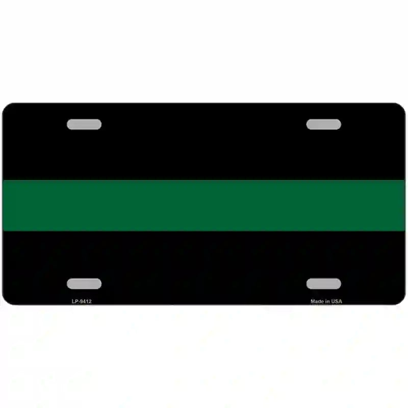 Thin Green Line Novelty Metal License Plate 24" x 12" (LLP)