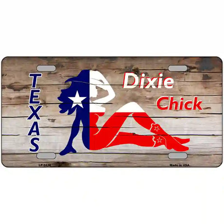 Dixie Chicks Texas Wood Novelty Metal License Plate 24" x 12" (LLP)