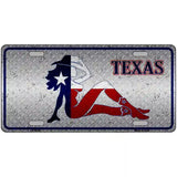 Texas Girl Diamond Novelty Metal License Plate 24" x 12" (LLP)