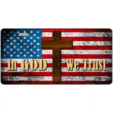 God We Trust Metal Novelty License Plate 24" x 12" (LLP)