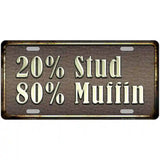 20 Percent Stud Novelty Metal License Plate 24" x 12" (LLP)