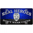 Real Heroes Blue Metal Novelty License Plate 24" x 12" (LLP)