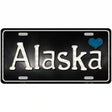 Alaska Flag Script Metal Novelty License Plate 24" x 12" (LLP)