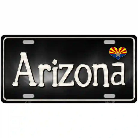 Arizona Flag Script Metal Novelty License Plate 24" x 12" (LLP)