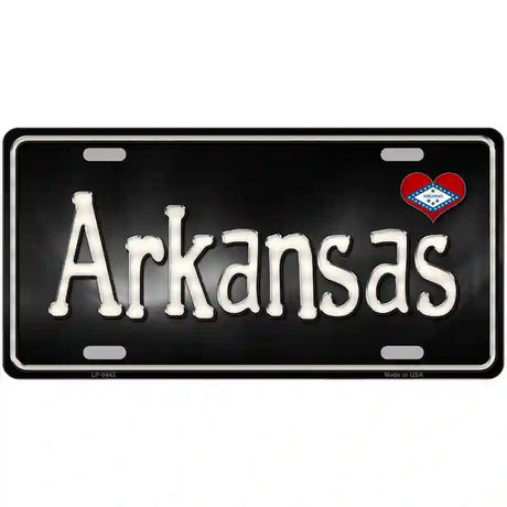 Arkansas Flag Script Metal Novelty License Plate 24" x 12" (LLP)