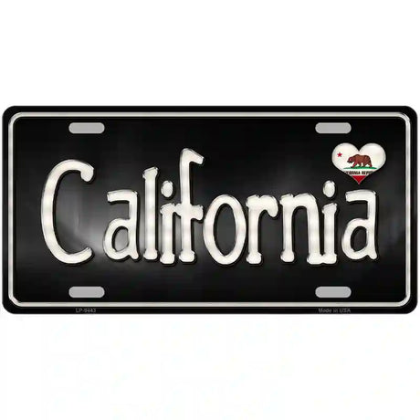 California Flag Script Metal Novelty License Plate 24" x 12" (LLP)